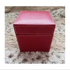 Red Leather Trinket Box.
